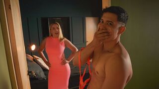 Stepson sniffs his busty stepmother's panties and gets caught - He ends up fulfilling his fantasy