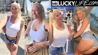 Meeting The Beautiful Blonde Sienna Day In Barcelona