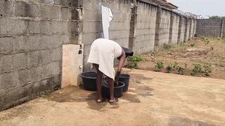 Sex Addicted Nasty Bitch Fuck Her Husband Brother Outside Behind the Window