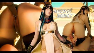 Aeons Echo. Iset. June Contest Video 2025. Footjob, Cumshot - MollyRedWolf