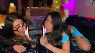 ASMR Two Girls EAR LICKING PRINCESS JASMINE COSPLAY ARCH - CORNELIUSTHECAT ASMR