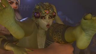 Reinhardt fucks local snake girl widowmaker Overwatch