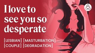 Lesbian dominant girlfriend gives you jerking off instructions on the phone | Vibrator orgasm JOI