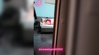 Caught in the act? No, my husband is right outside filming every second