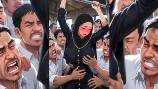 Hijabi Muslim Babes Degraded & Ravaged by Ugly Fat Dirty Old Men – Squeezed, Kissed, Fucked Hard Part 2