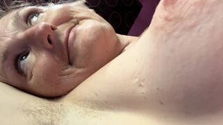 Tits, nips, pits n bush deliciously in your face as Rachel Wriggler does naked home improvements by her front door