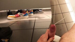 Public toilet - Spray the whole stall with my massive cumshot! | Johann Wood