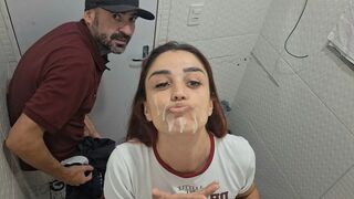 Fucked by a stranger in the bathroom of a barback without a condom!