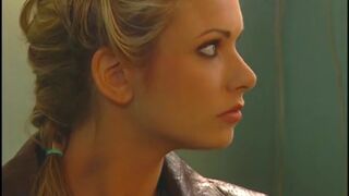 Stunning busty blonde slut gets her pussy screwed hard in the office