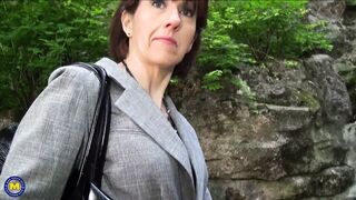 Mature Sophie Pasteur is fucked up the ass by the landlord