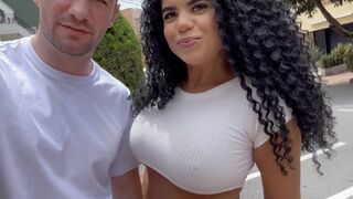 Big Tits Latina Squirter Has Multiple Squirting Orgasms on Big White Dick in Sexy Lingerie