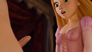 Long-Haired Beauty Takes Control: Rapunzel’s Sensual Cowgirl & Deep Throat Fantasy