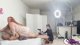 SluttyBBWs - BTS with BBW redhead slut Julie Ginger